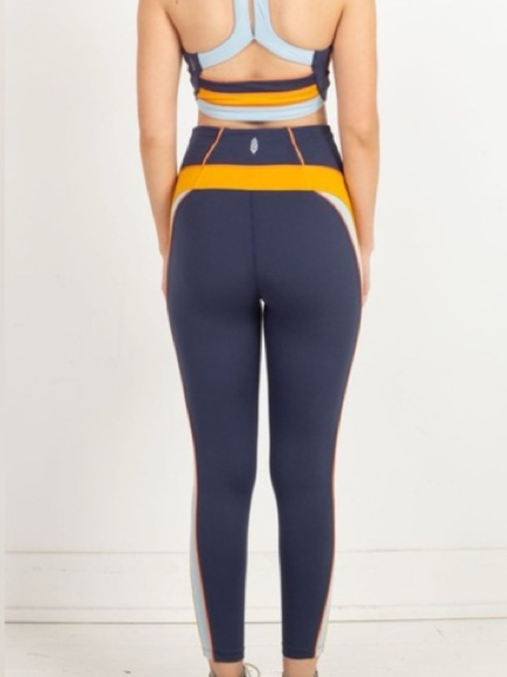 Free People FP Movement, Colorblock In It To Win It 7/8 Leggings, Size Small